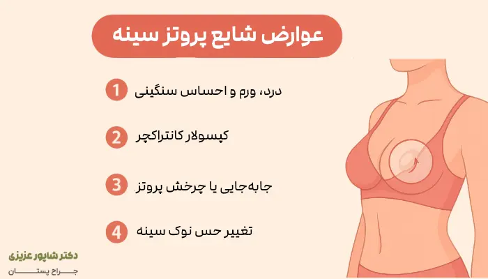 عوارض شایع پروتز سینه